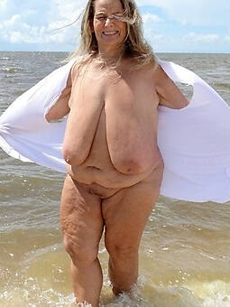 hot grandma beach pics